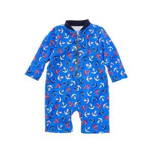 Rachel Riley Girls  Anchor Zip-Up Rash Guard